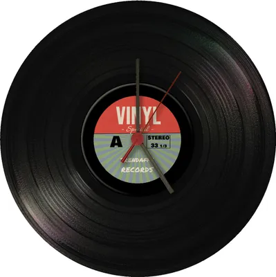 Produktbild von Vinyl Schallplatte Wanduhr aus MDF