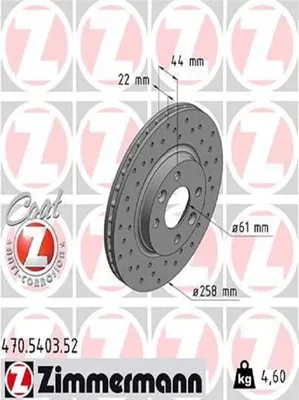 Immagine prodotto di 2x ZIMMERMANN 470.5403.52 Disco del freno