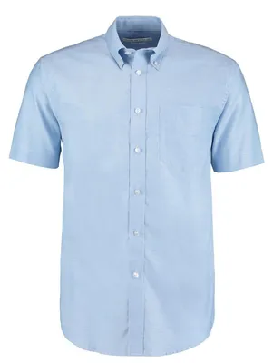 Image de Chemise Oxford pour homme Kustom Kit Workwear, manches courtes FK430 (39,5 cm) (bleu clair)