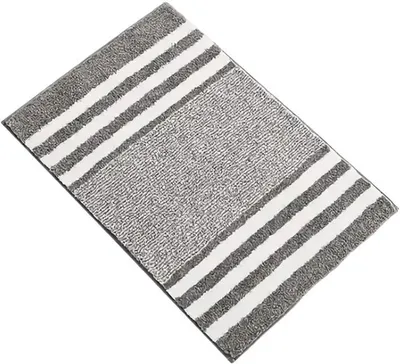 Produktbild von Unyqoos® Weiche und waschbare graue Badematte 50x80 cm für verschiedene Räume