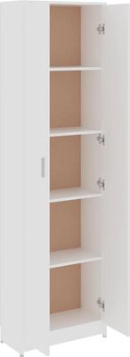 vidaXL Garderobenschrank Weiß 55x25x189 cm Holzwerkstoff