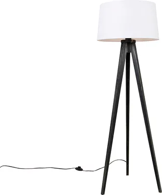 Produktbild von Dreibeinstativ Schwarz mit Leinenschirm Weiß 45 cm Dreibeinstativ Classic