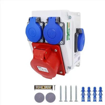 Obrázek produktu pro Rozdělovač proudů 4x230V 16A 5P, nástěnný rozvaděč