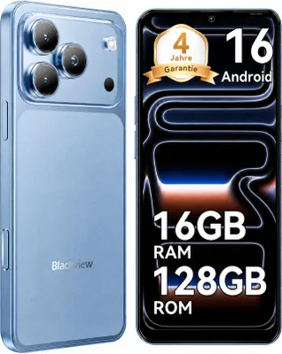 Produktbild von 2026 Blackview WAVE 7C Handy Ohne Vertrag, 6.56", Android16, 16GB+128GB/2TB TF, Face ID, 5000mAh, 32MP, Dual-SIM, WiFi 5, IP54