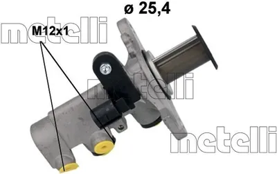 Produktbild von METELLI 05-1251 Bremszylinder Hauptbremszylinder für VW Golf VII Schrägheck (5G1, BQ1, BE1, BE2) Passat Variant (3G5, CB5) Golf VII Variant (BA5, BV5)