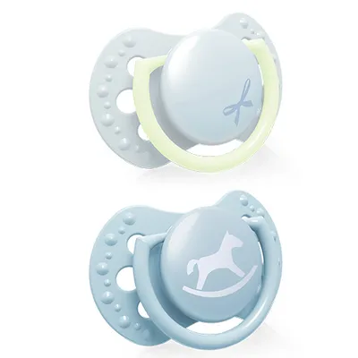 Zdjęcie produktu dla LOVI Smoczek silikonowy dynamiczny Baby Shower Boy 0-2 m 2 szt. 22/900boy