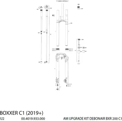 Produktbild von RockShox Air Spring Upgrade Kit RockShox DA 180mm Boxxer C1+ (2019+), mehrfarbig (1 Set)