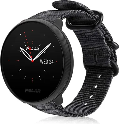Produktbild von Strap-it Polar Ignite 2 Nylon Schnallenarmband (Schwarz)