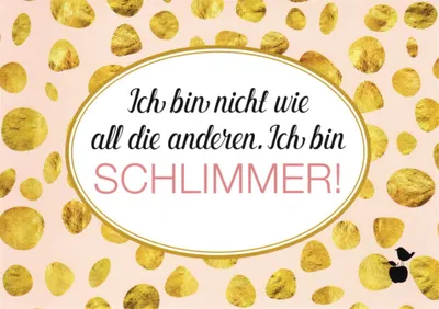 Produktbild von Postkarte MainSpatzen "Ich bin nicht wie all die anderen. Ich bin schlimmer"