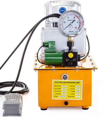 Produktbild von Elektrische Hydraulikpumpe, 750 W, Einphasig, 220 V, Magnetschalter, 7 L, Hydraulikaggregateinheit, Zylindermotor