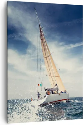 Produktbild von Bild auf Leinwand - Leinwandbild - Einteilig - Segeln Yacht Reise - 70x100cm - Wand Bild - Wanddeko - Wandbilder - Leinwanddruck - Wanddekoration - Leinwand bilder - Wandbild - PA70x100-2797