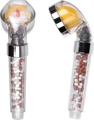 Produktbild von Ionische Handbrause mit Vitamin C - Wassersparende Hochdruckfilter-Duschkopf - Entfernt Chlor, Fluorid & Calcium - Für trockene Haut und Haare