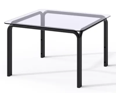 Zdjęcie produktu dla Stolik kawowy ogrodowy Wenecja ze szklanym blatem 65x65x41,5 cm