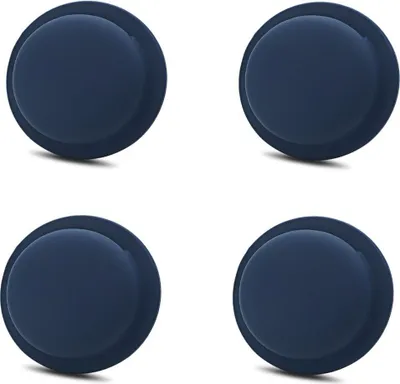 Obrázek produktu pro balení 4 kusů - Silikonové pouzdro pro Apple AirTags 2021 - Samolepicí pouzdro - Tmavě modré