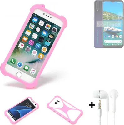 Produktbild von K-S-Trade Bumper + Kopfhörer kompatibel mit General Mobile  Gm 10 Handy Hülle Schutzhülle Silikon Schutz Hülle Cover Case Silikoncase