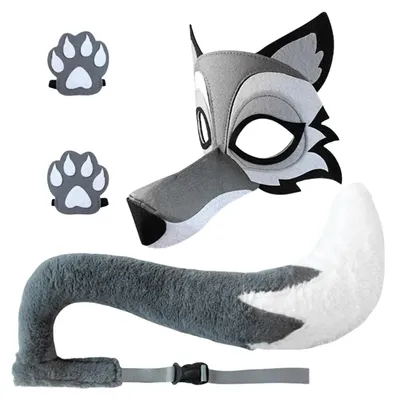 Productafbeelding van Wolf Cosplay Outfit Set voor Kinderen