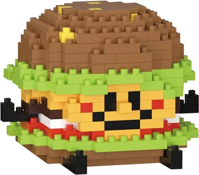 Productafbeelding van Micro Bauklötze Cheeseburger, 312 onderdelen, educatief speelgoed voor kinderen