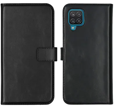Imagen del producto de Funda de Cuero Auténtico tipo Libro para Samsung Galaxy A12 -
