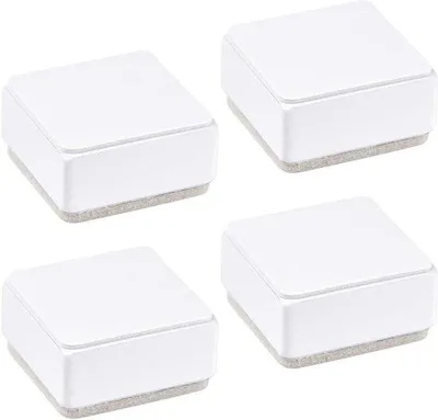 Produktbild von Famanu Möbelverhöher 3 cm - Selbstklebend, Antirutsch & Langlebig - Set von 4 Höhenverstellern für Stühle, Betten und Tische