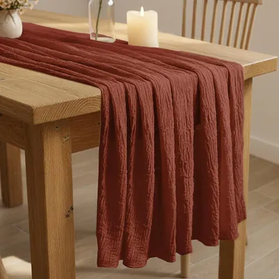 Obrázek produktu pro Běžící ubrus z mušelínové tkaniny, rozměry 85 cm x 300 cm, dekorativní látka