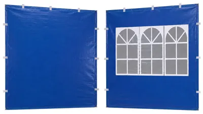 Zdjęcie produktu dla 2 panel boczny do altany Relaxdays, niebieski