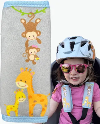 Immagine prodotto di 2x HECKBO protezione della cintura della carrozzina per bambini con animali mamma - cuscino di sicurezza della cintura di sicurezza cuscino di protezione della cintura di sicurezza dell'auto cuscinetto della cintura di sicurezza per i bambini, ragazzi, ragazzi, ragazze, neonati
