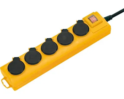 Obrázok produktu pre Predlžovací kábel Brennenstuhl H07RN-F 3G2,5 IP54 sa 5 zásuvkami a vypínačom 2m