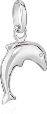 Produktbild von Kettenanhänger Delfin 925 Silber anlaufgeschützt glanz 9x10mm Amulett Talisman