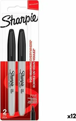 Obrázek produktu pro Sada fixů Sharpie černá 2 kusy (12 kusů)