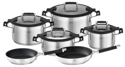 Produktbild von RÖSLE Topfset 6 tlg. Silence Pro Edelstahl Topfset Kochtopf Set Induktion