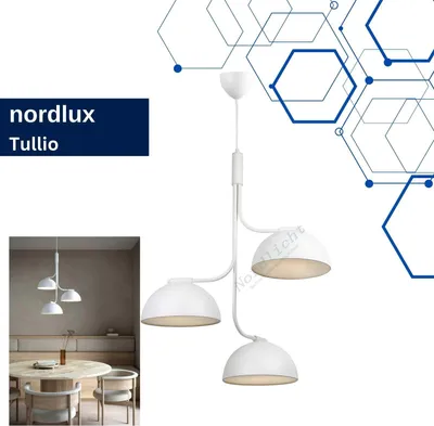 Produktbild von Pendelleuchte Nordlux Tullio 3-flammige Hängelampe Weiß Metall Skandinavisch