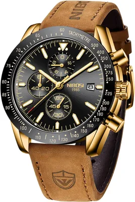 Produktbild von für Männer Klassische Elegantes Analog Quarz Chronograph Wasserdicht Leuchtende Datum Roségold Silber Armbanduhr