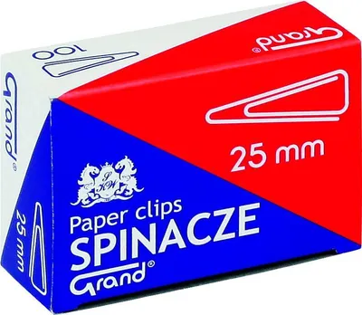Zdjęcie produktu dla Spinacze biurowe trójkątne 25mm, 100 sztuk