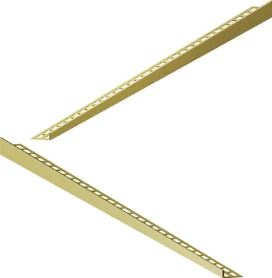 Produktbild von Aquabad Edelstahl Gefälleprofil Clive für begehbare Dusche in gebürstetem Gold 100cm, 1x paar (links und rechts), Kantenhöhe 12mm