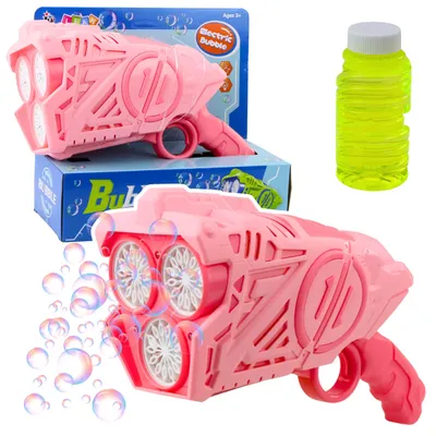 Immagine prodotto di Pistola per bolle a batteria, luci a LED rosa