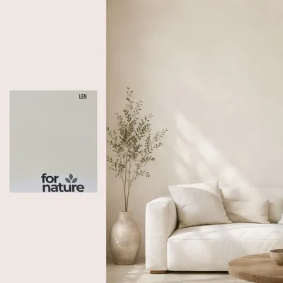 Zdjęcie produktu dla Farba wapienna Fornature LIMEA, próbnik koloru Len (Ecru), do ścian i sufitów wewnątrz