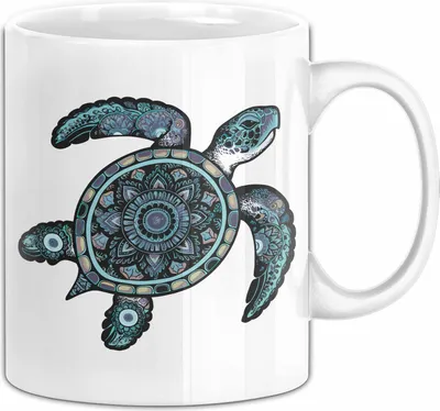 Produktbild von Schildlkröten Tasse Geschenk Grafik (Weiß)