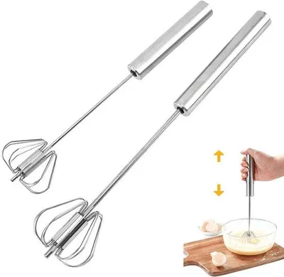 Immagine prodotto di Frusta manuale in acciaio inossidabile a 2 parti, 30+25 cm, rotante