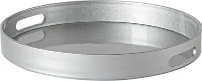 Produktbild von Argon Ta Rund Serviertabletts - Hochzeit Fine Dining Lebensmittel Getränke-Service Platter - 33cm - Silber - 3er Pack