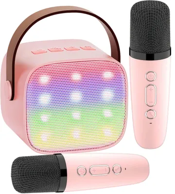 Produktbild von Mini-Karaoke-Maschine Mit 2 Mikrofonen, Tragbare Bluetooth-Karaoke