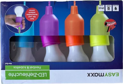 Produktbild von Easymaxx 4x LED Ziehleuchte - flexibel und kabellos - Batteriebetrieb, für Innen, Camping, Deko