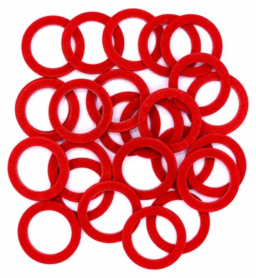 Vulkanit-Flachdichtung 1 Zoll, 30x21x2 mm, 25 Stück, 110 °C