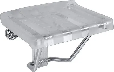 Produktbild von BELP Duschklappsitz Edelstahl Kunststoff poliert 380x460x555 mm, 160 kg Traglast für Bad & WC >> zum Bohren