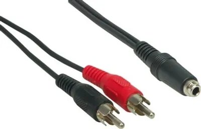 Produktbild von Stereo Verbindung 3,5 Klinke Bu / 2 x Cinch St, Länge: 1,5m, Good Connections®