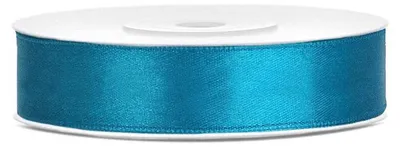 Produktbild von Band Satinband TÜRKIS Dekoband Ornament 12mm 25m