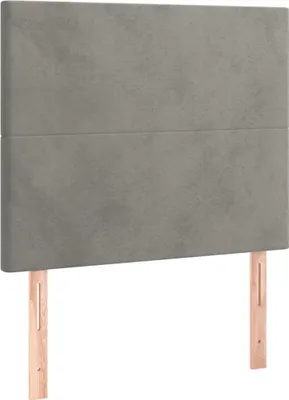 Produktbild von Kopfteil Hellgrau 80x5x118/128 cm Samt