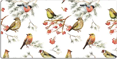 Produktbild von Schreibtischmatte Tischunterlage 90x45 cm Mauspad - Vögel auf der Niederlassung