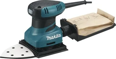 Produktbild von Makita BO4565K, Schwingschleifer, Velcro, Schwarz, Türkis, 14000 OPM, 1,5 mm, 0,75 mm