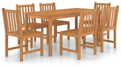 Immagine prodotto di set da pranzo da giardino in teak massiccio vidaXL 7 pezzi