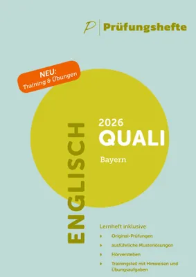 Produktbild von Prüfungsheft & Training - 2026 Englisch Qualifizierender Abschluss / Quali - Bayern - Original-Prüfungen und Lösungen